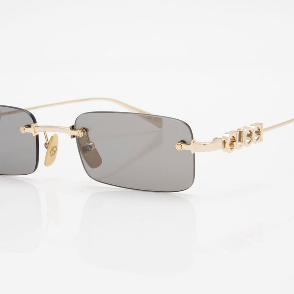 Gucci Logo Rimless Rectangular Sunglasses - Picture 5 of 5